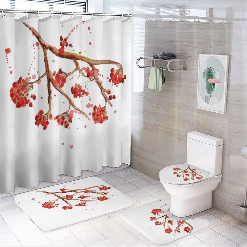 Tree Watercolor Splashes — 4-Piece Bathroom Set preview