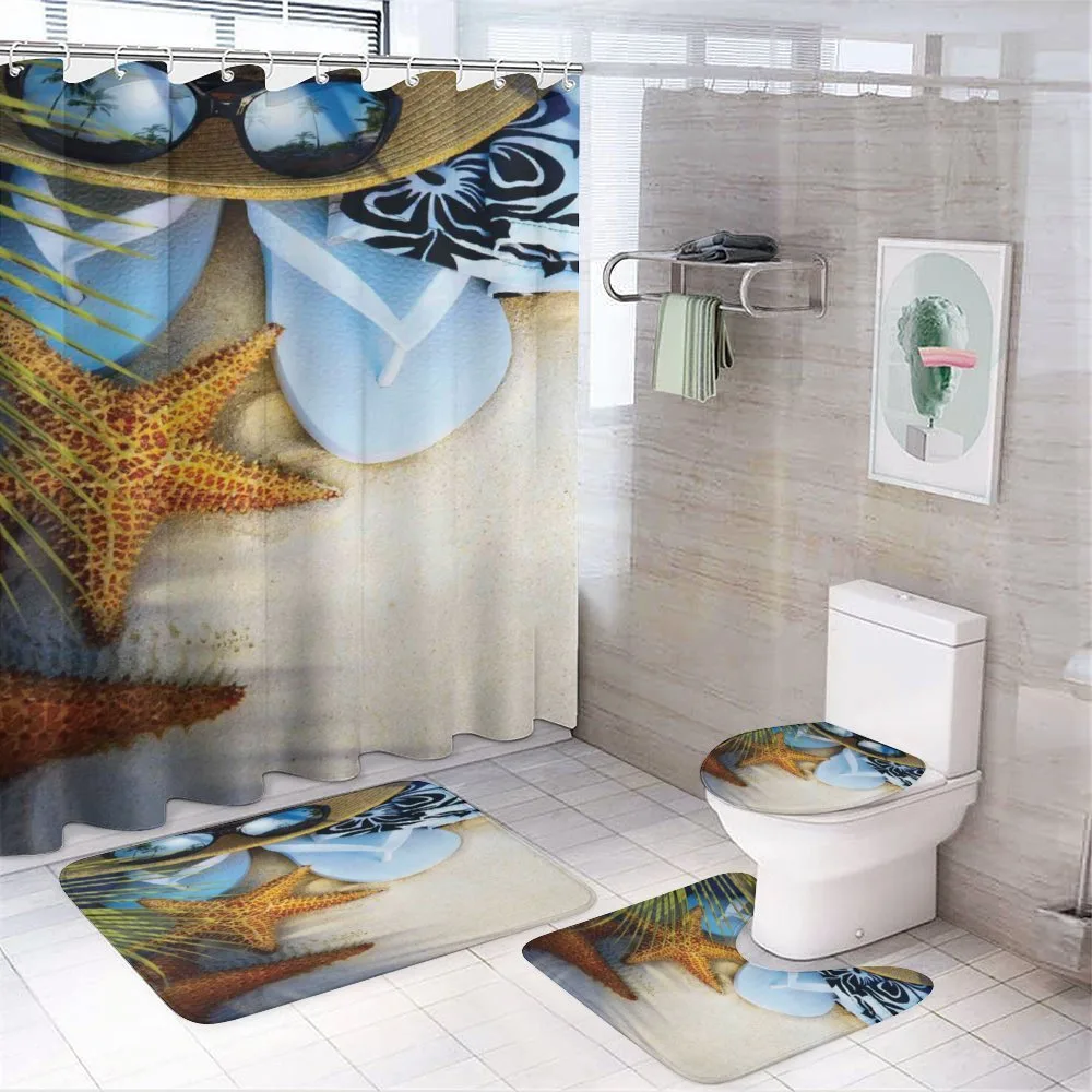 Tropical Beach Seashell — 4-Piece Bathroom Set preview