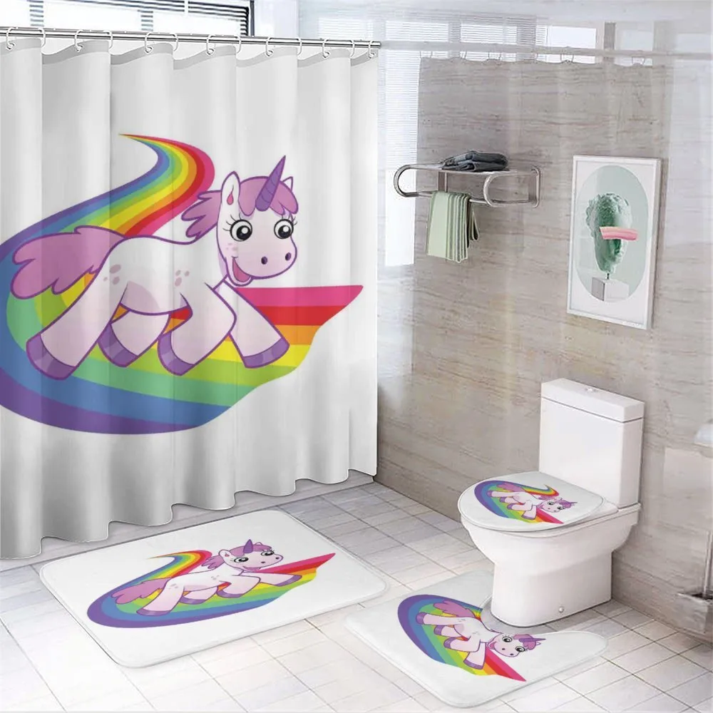 Fairy Creature Rainbow — 4-Piece Bathroom Set preview