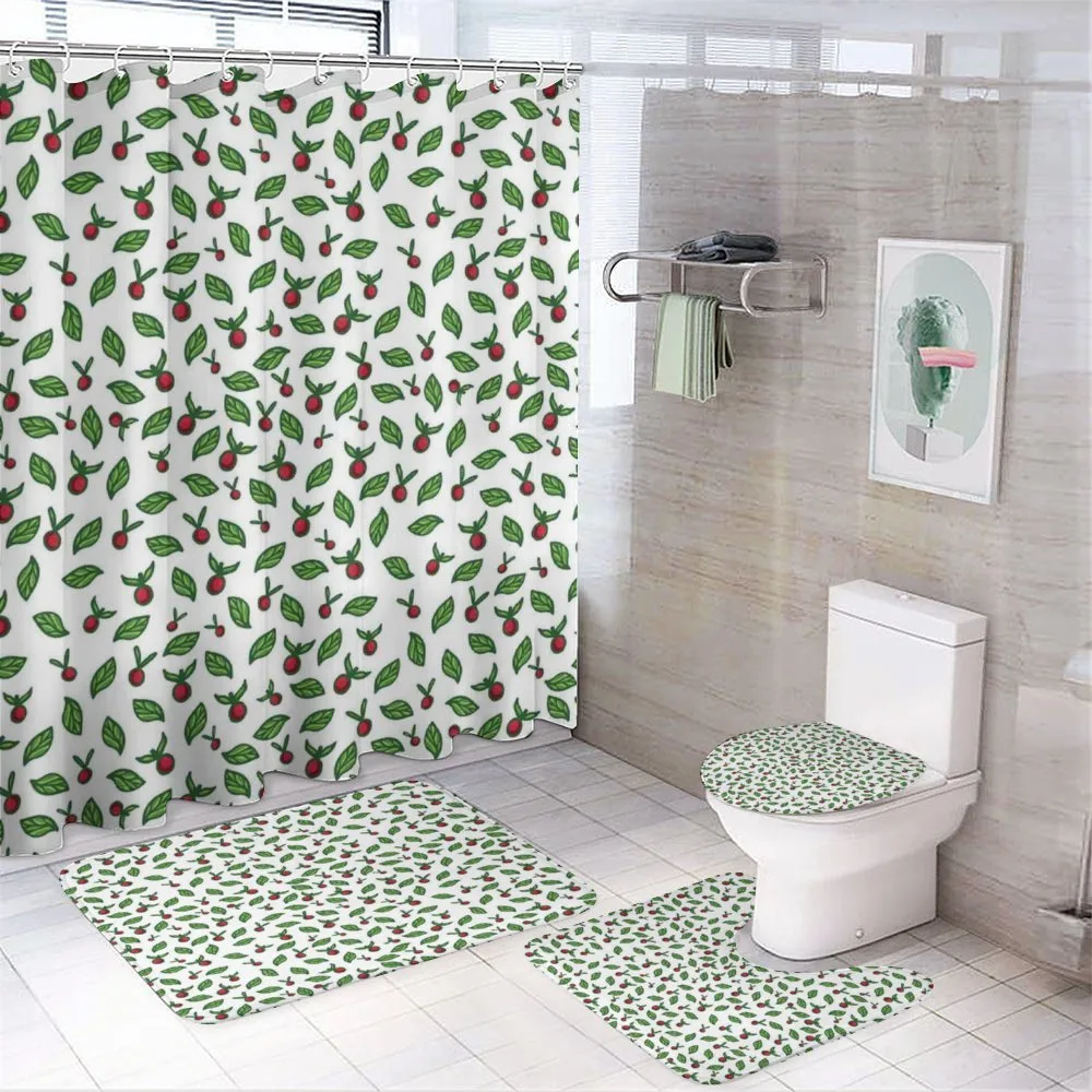 Leaves with Berry Fruits — 4-Piece Bathroom Set preview