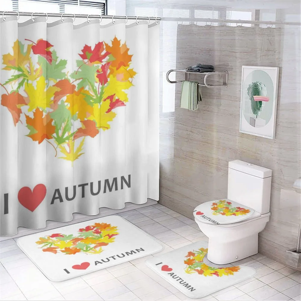 Maple Leaves with Heart — 4-Piece Bathroom Set preview