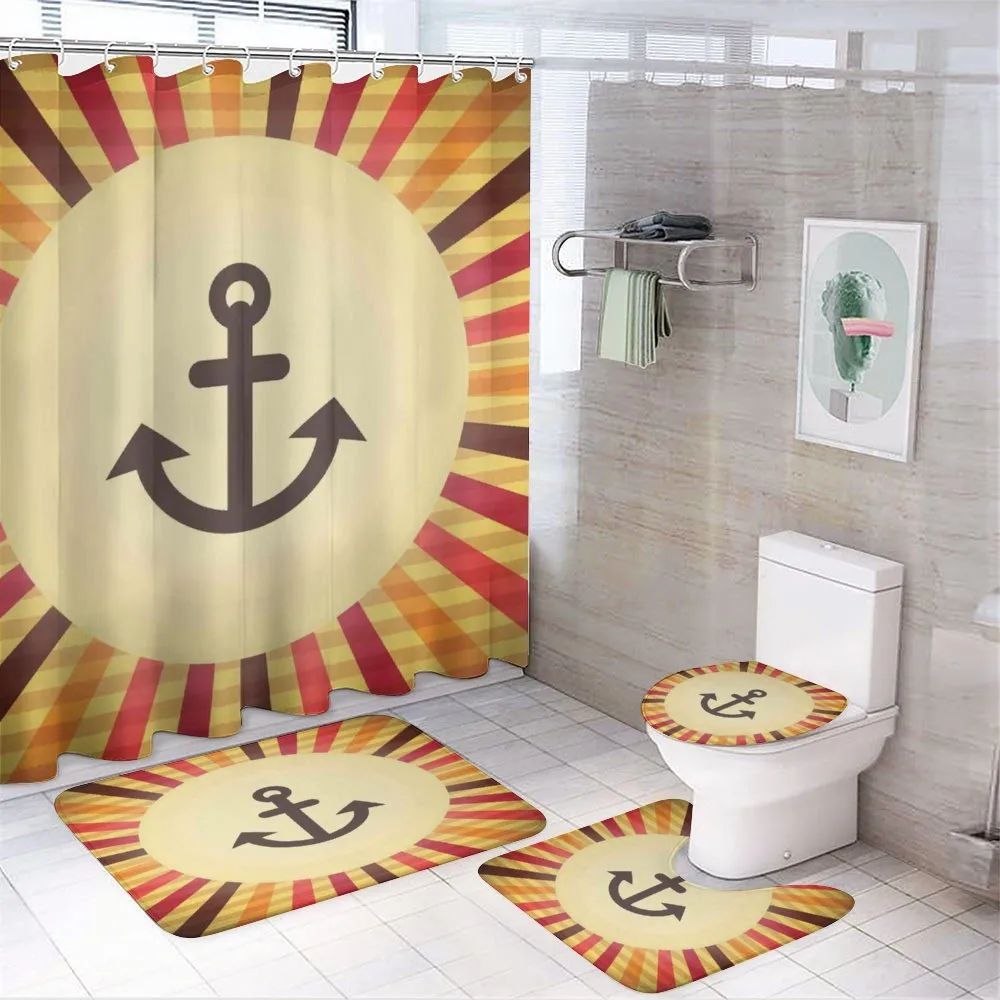 Pop Art Sailing Anchor — 4-Piece Bathroom Set preview