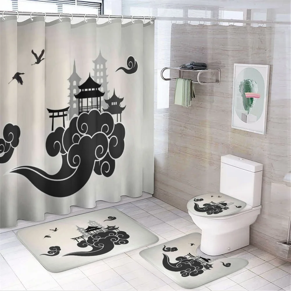 Pouff Figure and Pavilion — 4-Piece Bathroom Set preview