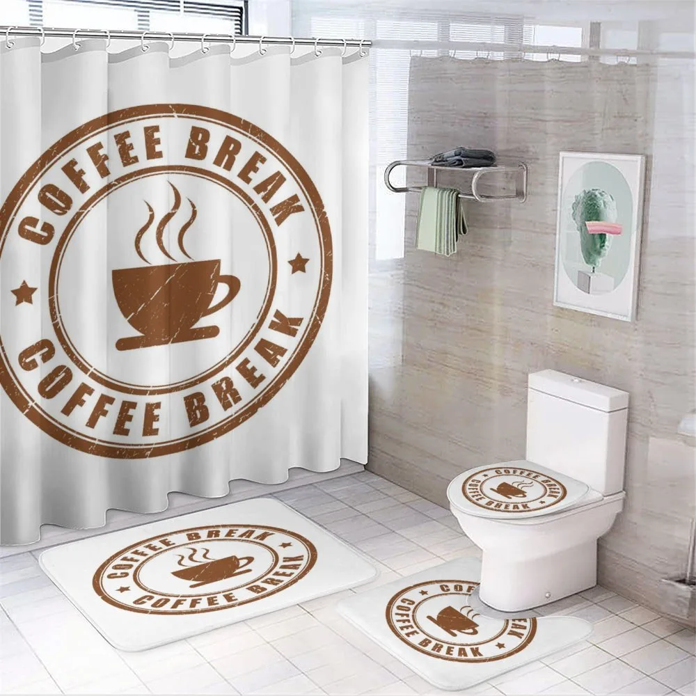 Worn out Coffe Seal — 4-Piece Bathroom Set preview