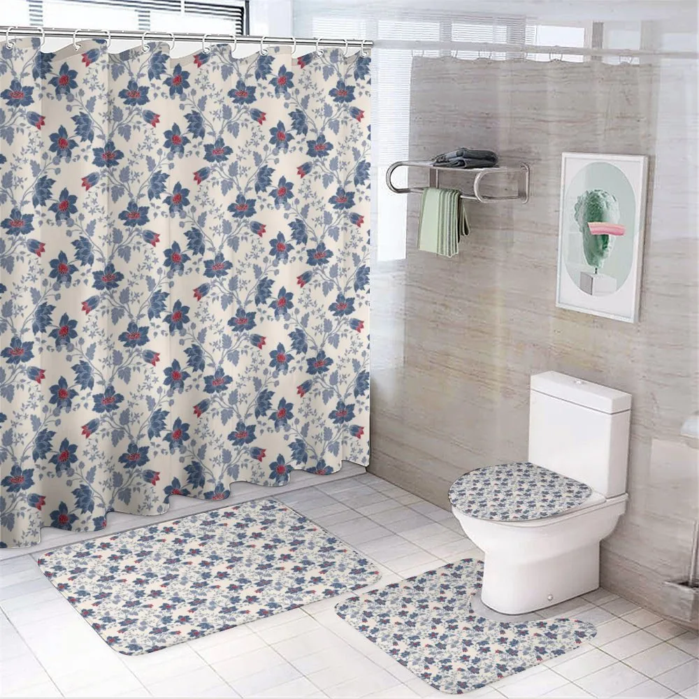 Classic Vivid Blooms — 4-Piece Bathroom Set preview