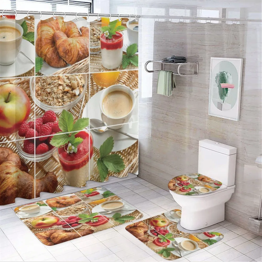 Croissants Juice Yogurt — 4-Piece Bathroom Set preview