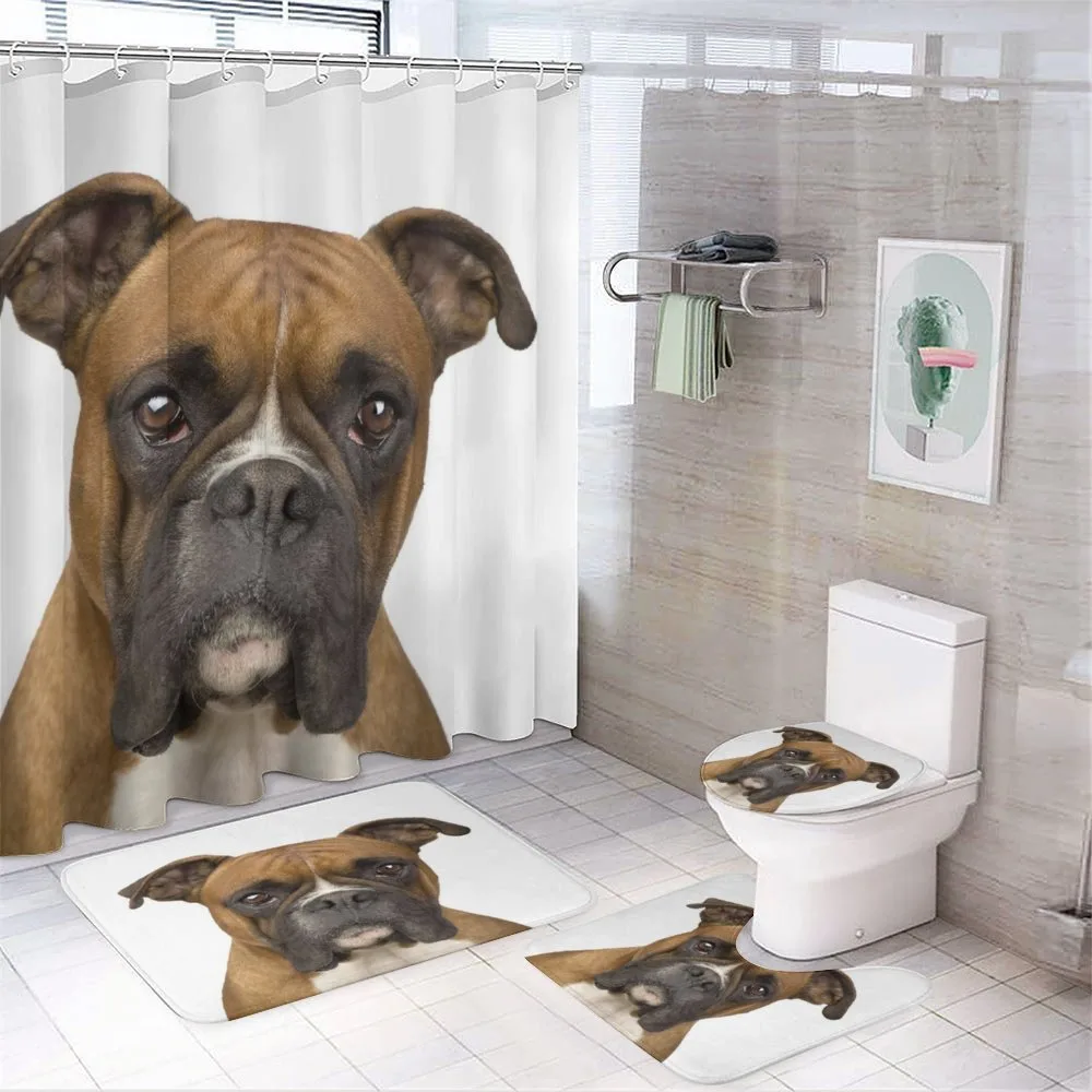 Purebred Dog Front View — 4-Piece Bathroom Set preview