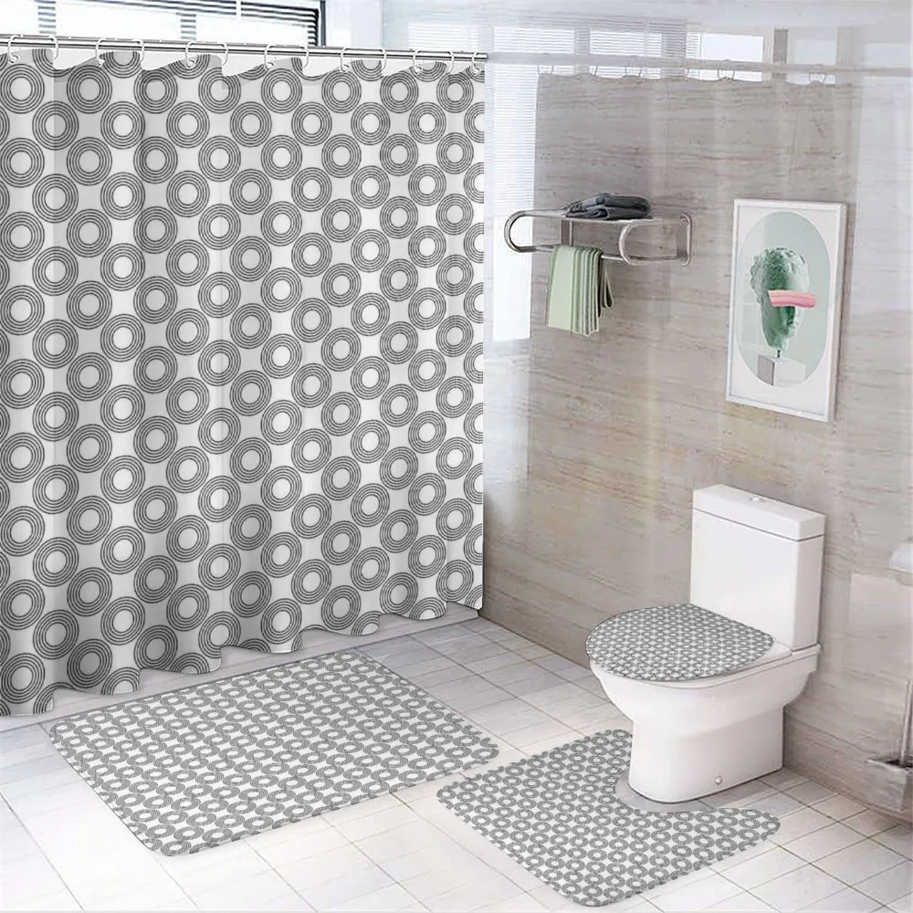 Rings with Curves — 4-Piece Bathroom Set preview
