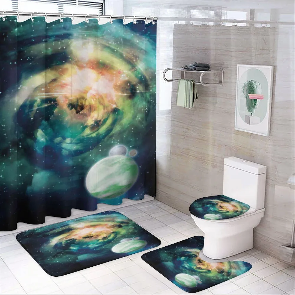 Spiral Galaxy and Planets — 4-Piece Bathroom Set preview