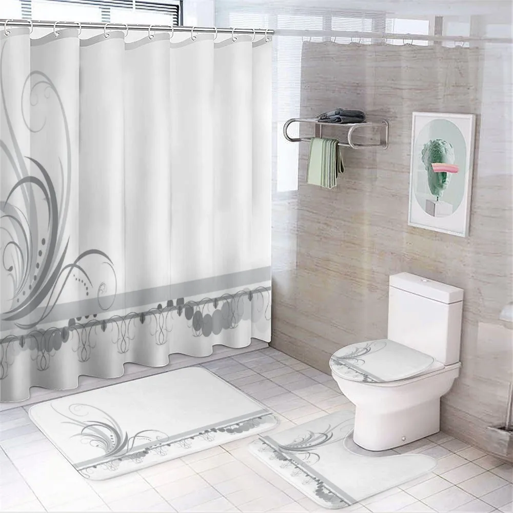 Swirls Ornament 4-Piece Bathroom Set product video