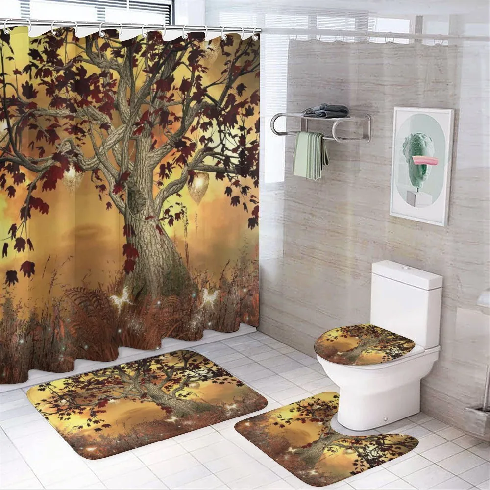 Tree Earthy Color Tones — 4-Piece Bathroom Set preview