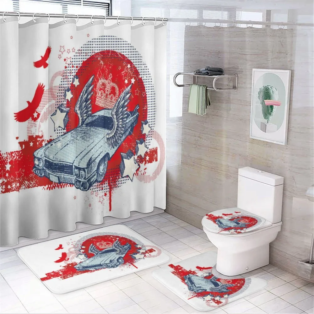 Winged and Crowned Car — 4-Piece Bathroom Set preview