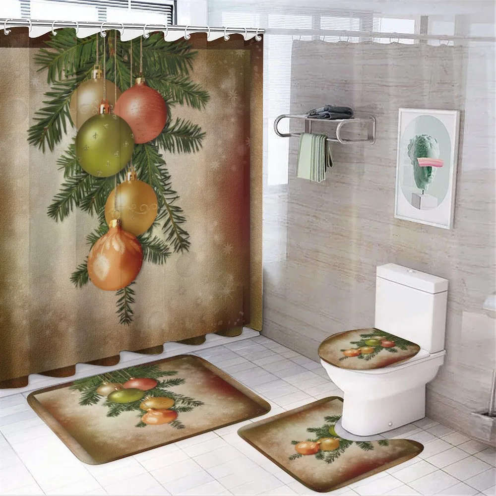 Balls and Spruce Branches — 4-Piece Bathroom Set preview