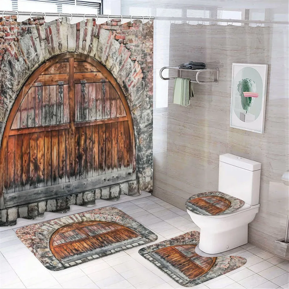 Brick Stone Oval Gate — 4-Piece Bathroom Set preview