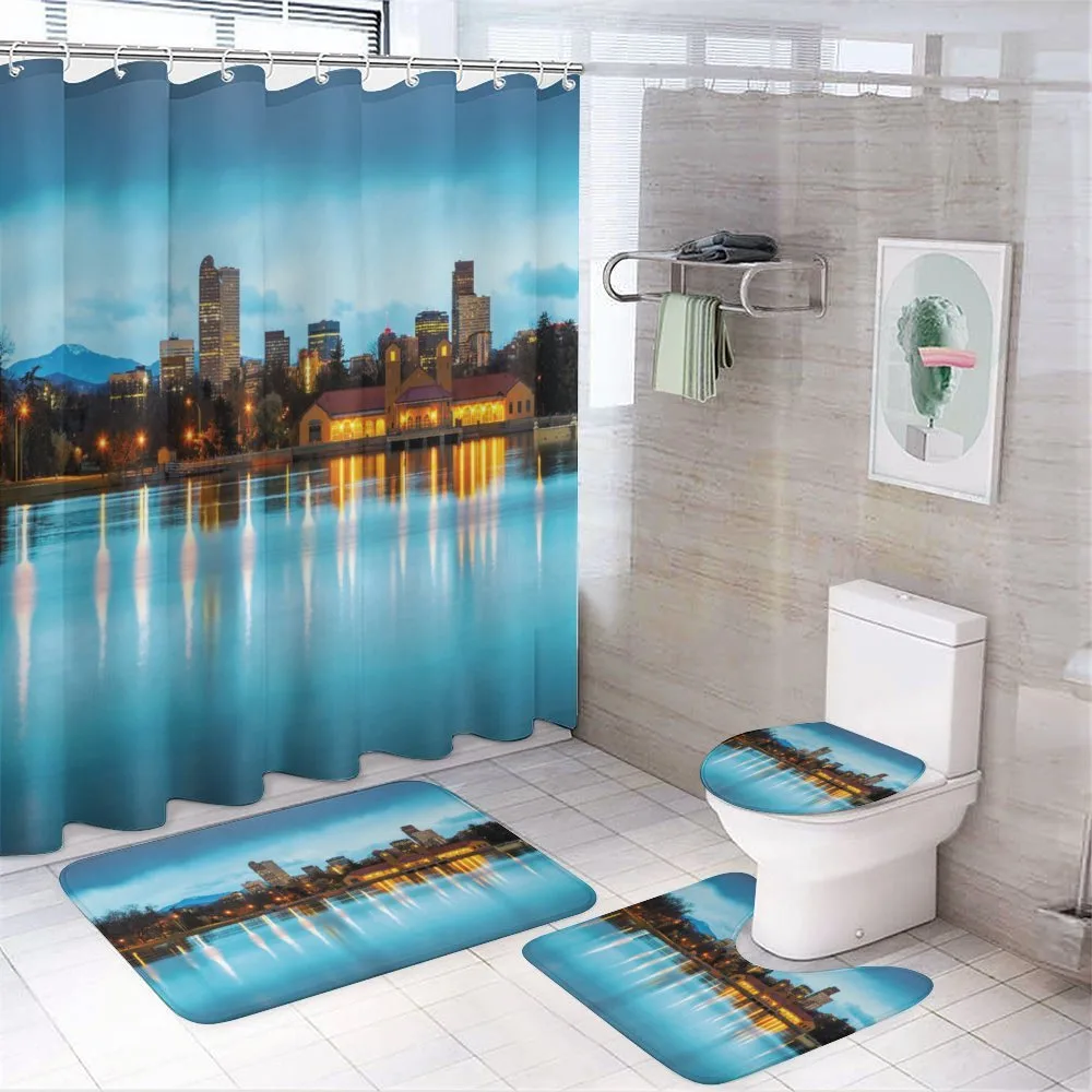 Ferril Lake at Morning — 4-Piece Bathroom Set preview