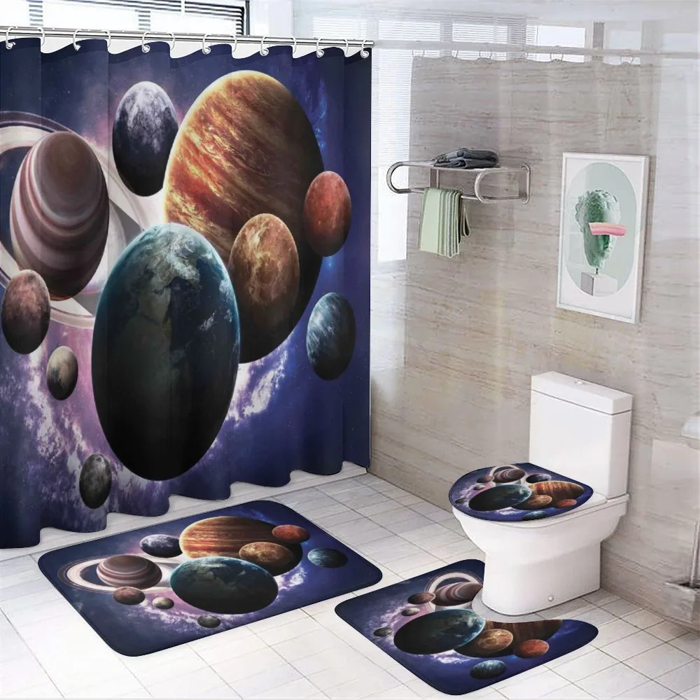 Milky Way Planets Space — 4-Piece Bathroom Set preview
