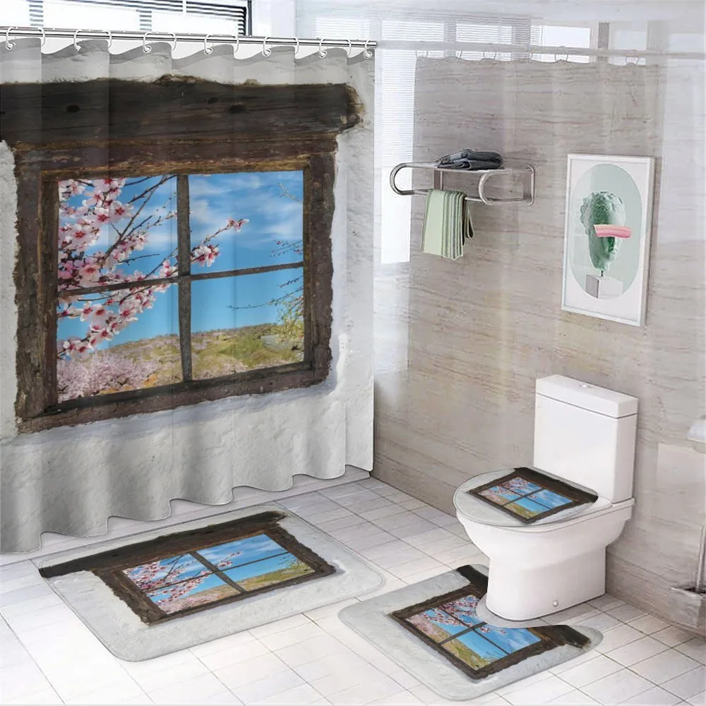 Pastoral Style Photo 4-Piece Bathroom Set product video