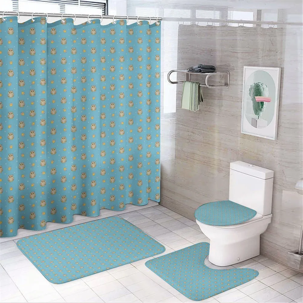 Dots Birds and Acorns — 4-Piece Bathroom Set preview