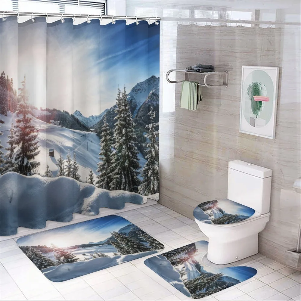 Europe Alps Rising Sun — 4-Piece Bathroom Set preview