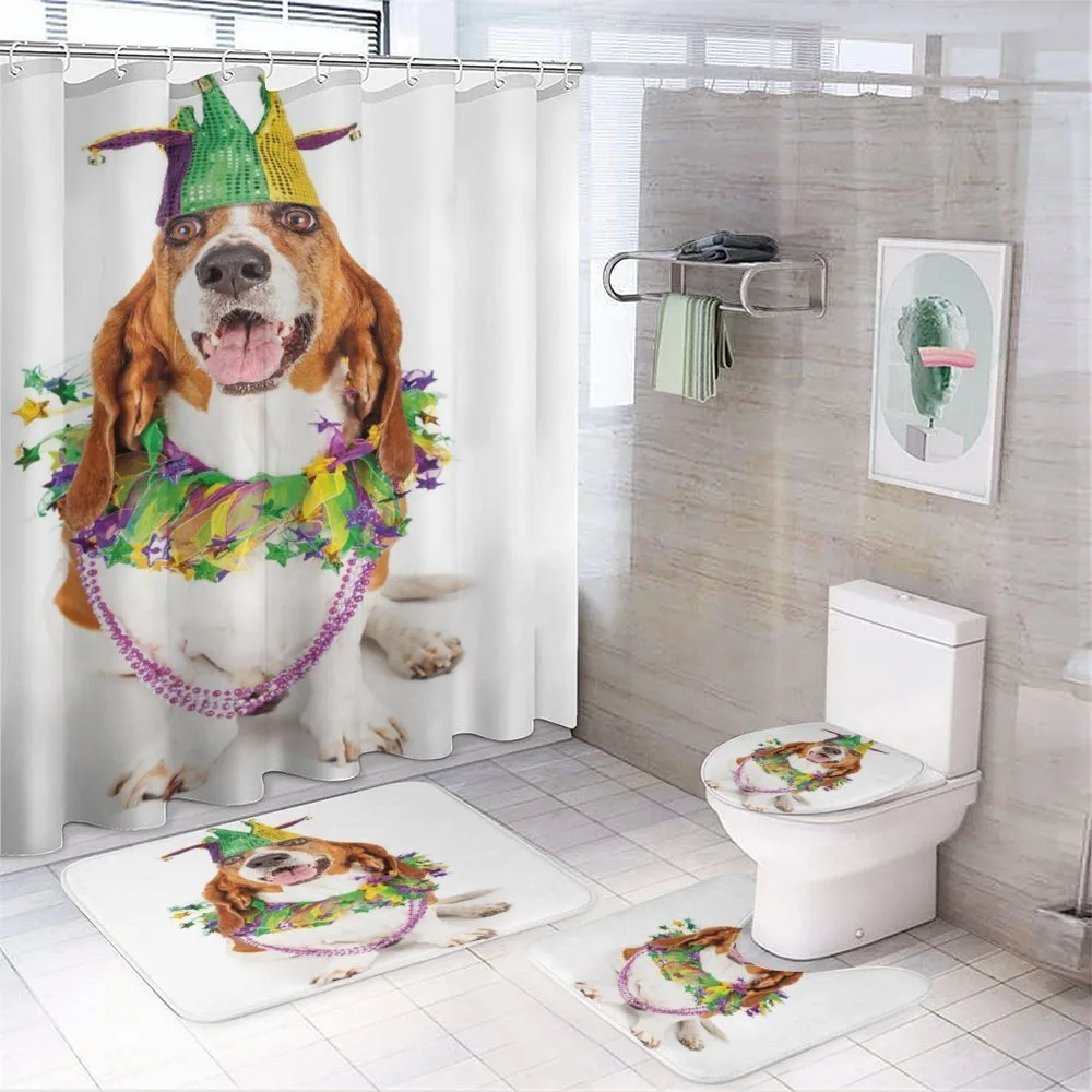 Happy Dog Jester Hat — 4-Piece Bathroom Set preview
