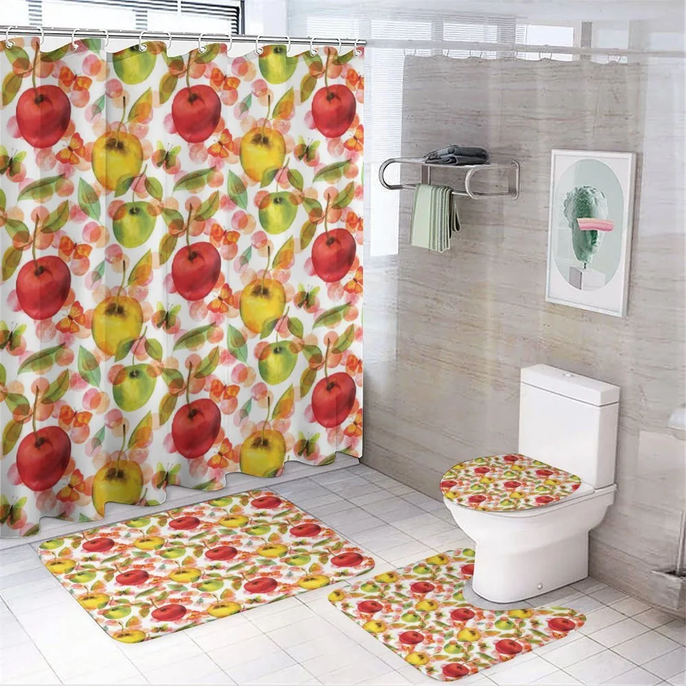 Healthy Fruits Design — 4-Piece Bathroom Set preview