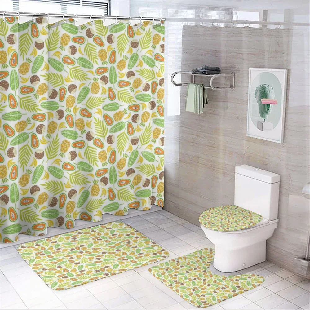 Pineapple Papaya Coconut 4-Piece Bathroom Set product video