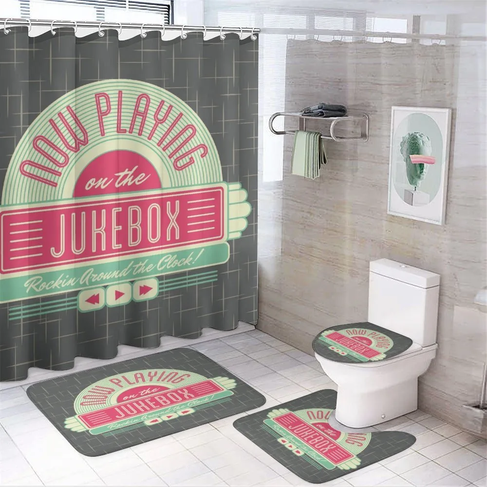 Retro 50s Music Box — 4-Piece Bathroom Set preview