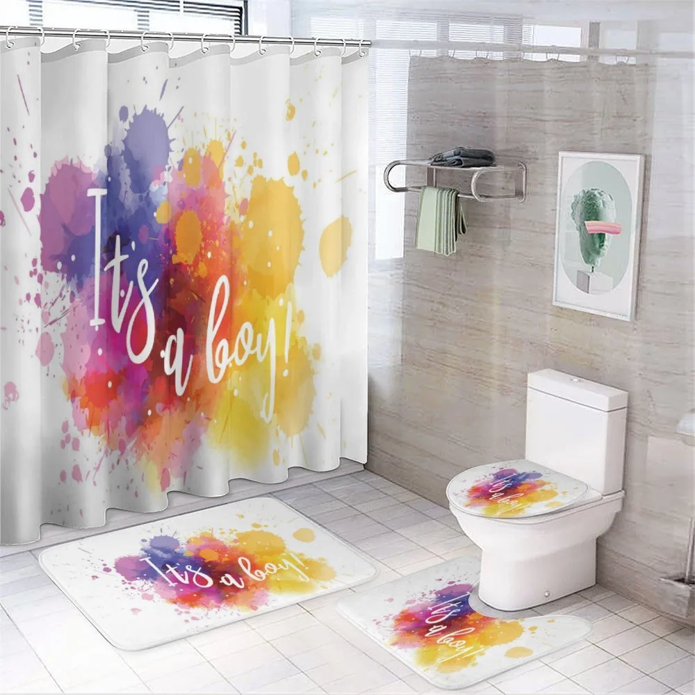 Baby Boy Paint Stains — 4-Piece Bathroom Set preview