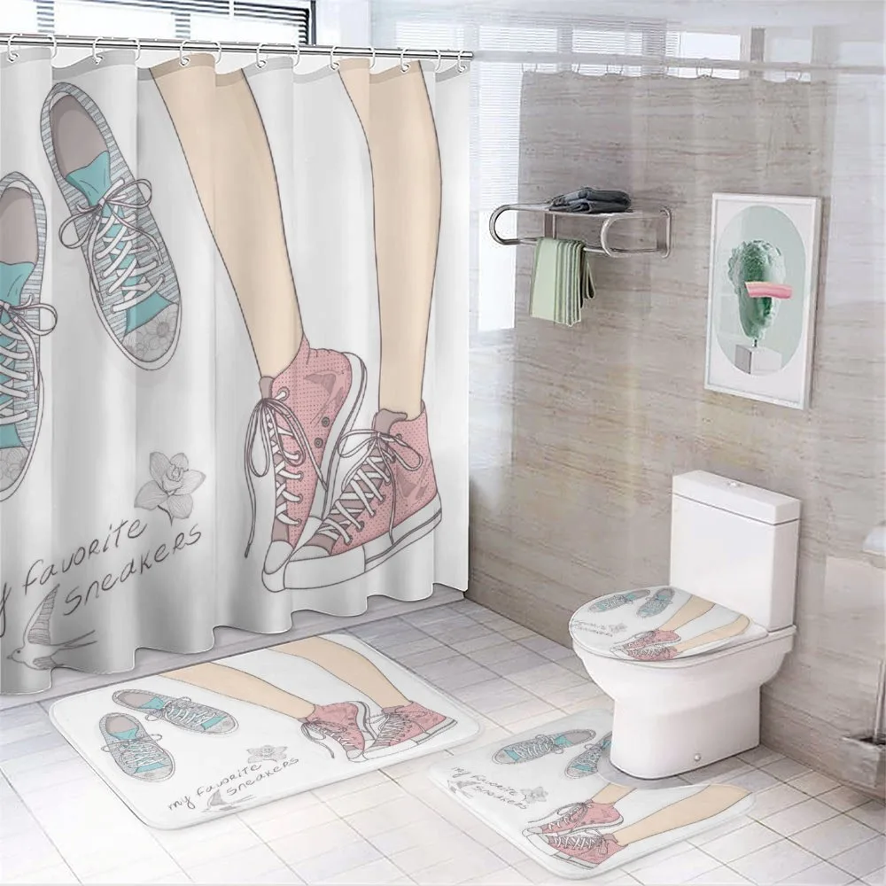 Girl Shoes Floral — 4-Piece Bathroom Set preview