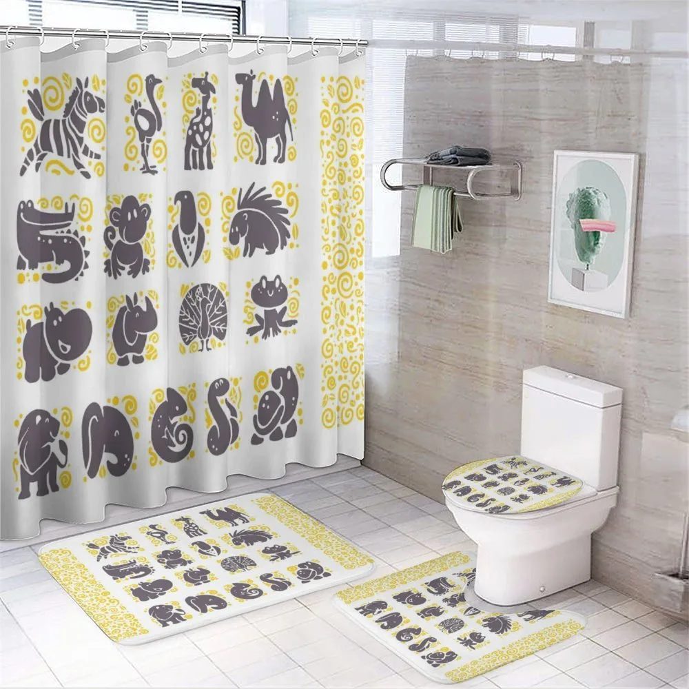 Grey Animal — 4-Piece Bathroom Set preview