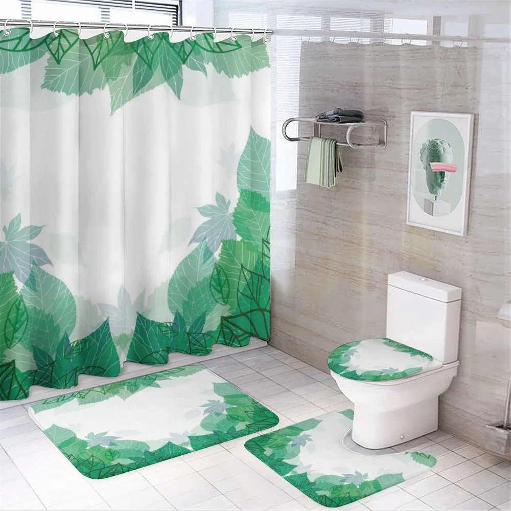 Tropic Green Leaves Ferns — 4-Piece Bathroom Set preview