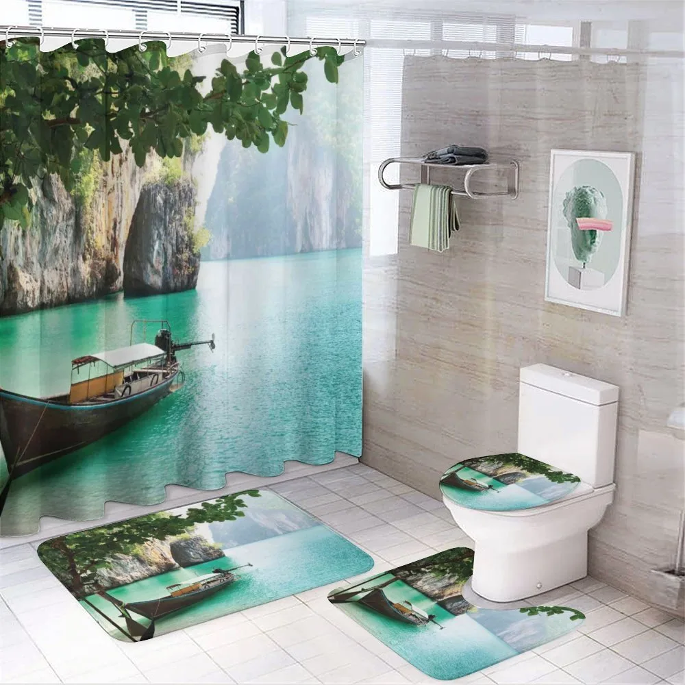 World Seascape Shore — 4-Piece Bathroom Set preview