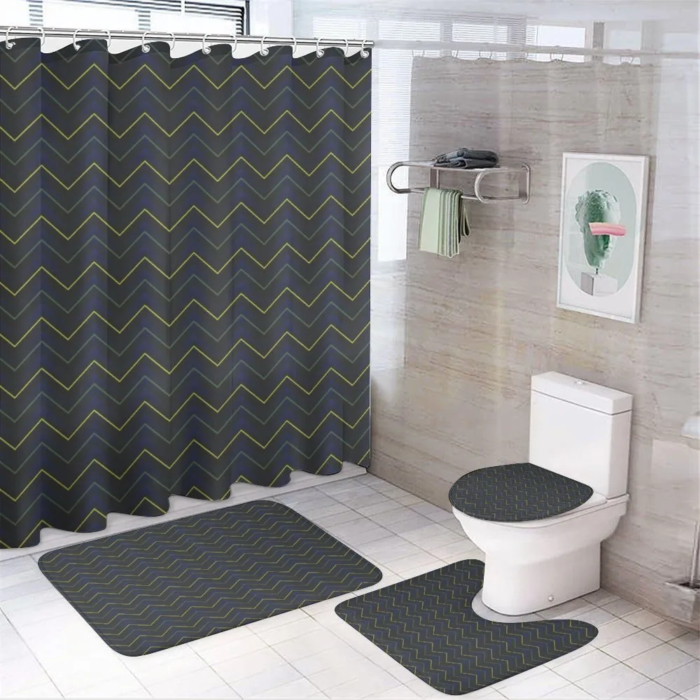 Chevron Neon Effect — 4-Piece Bathroom Set preview