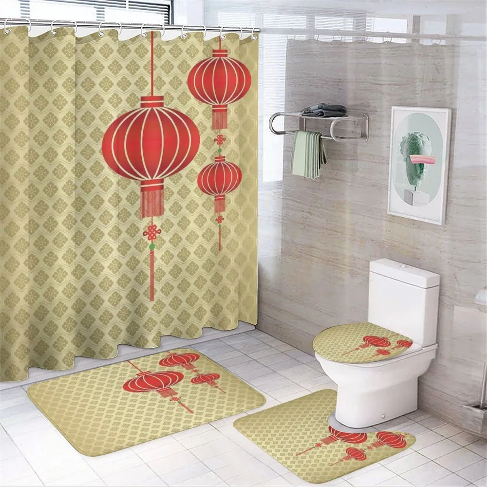 Chinese Baroque Pattern — 4-Piece Bathroom Set preview
