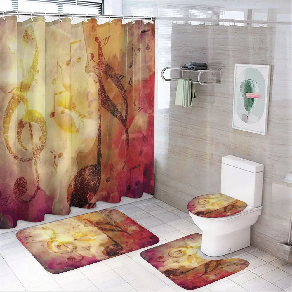 Colorful Notes Composition — 4-Piece Bathroom Set preview
