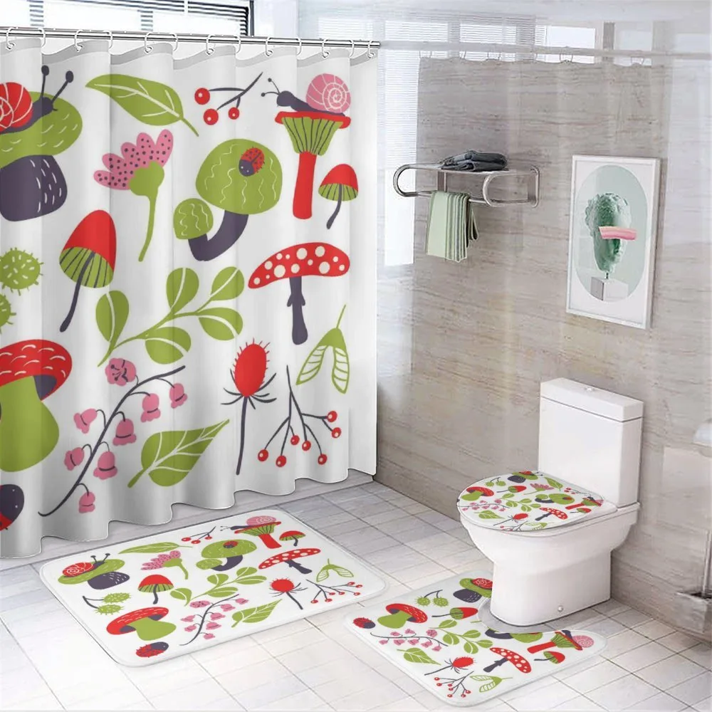 Forest Thistle Lilies — 4-Piece Bathroom Set preview