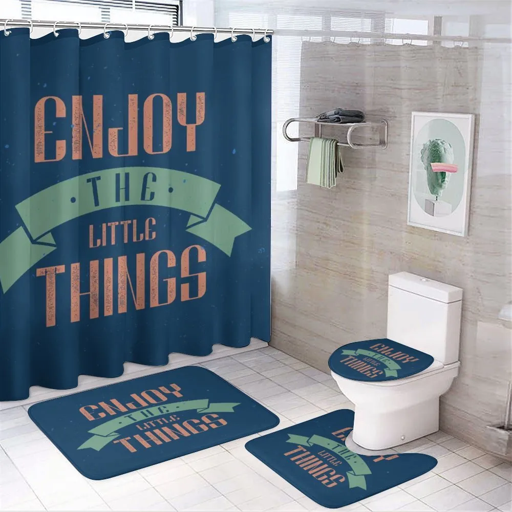 Grungy Positive Message — 4-Piece Bathroom Set preview
