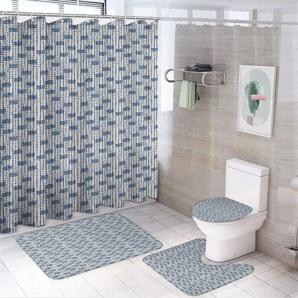 Messy Waves Triangles — 4-Piece Bathroom Set preview
