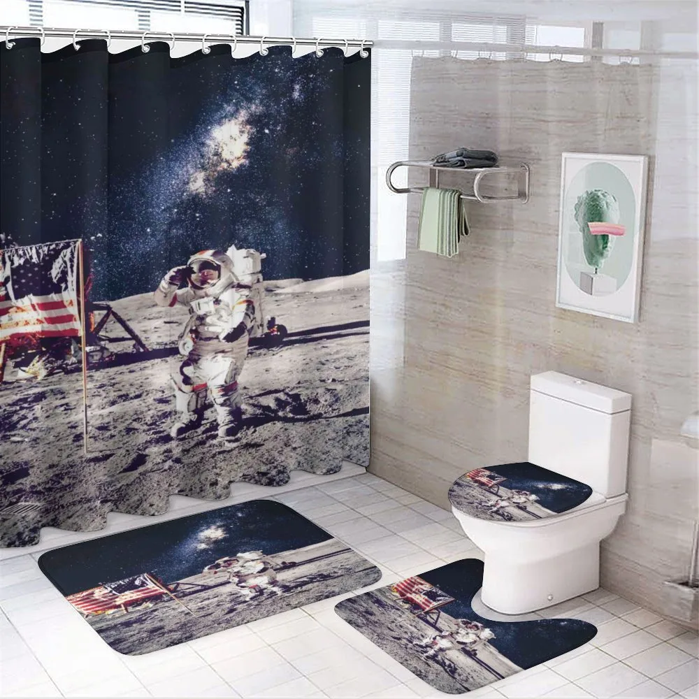 Moon Astronaut Space — 4-Piece Bathroom Set preview