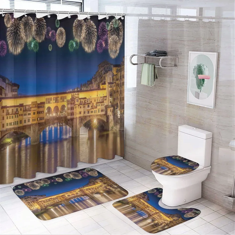 Night Panoramic View — 4-Piece Bathroom Set preview