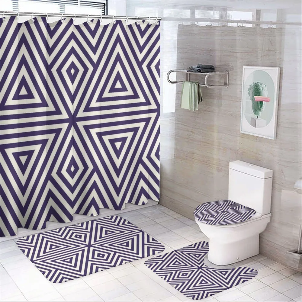 Symmetric Triangles — 4-Piece Bathroom Set preview