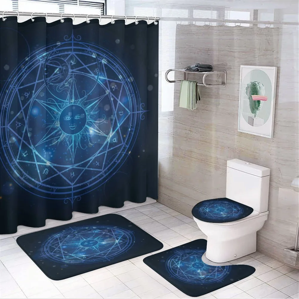 Alchemy Magic Circle Sun Face — 4-Piece Bathroom Set preview