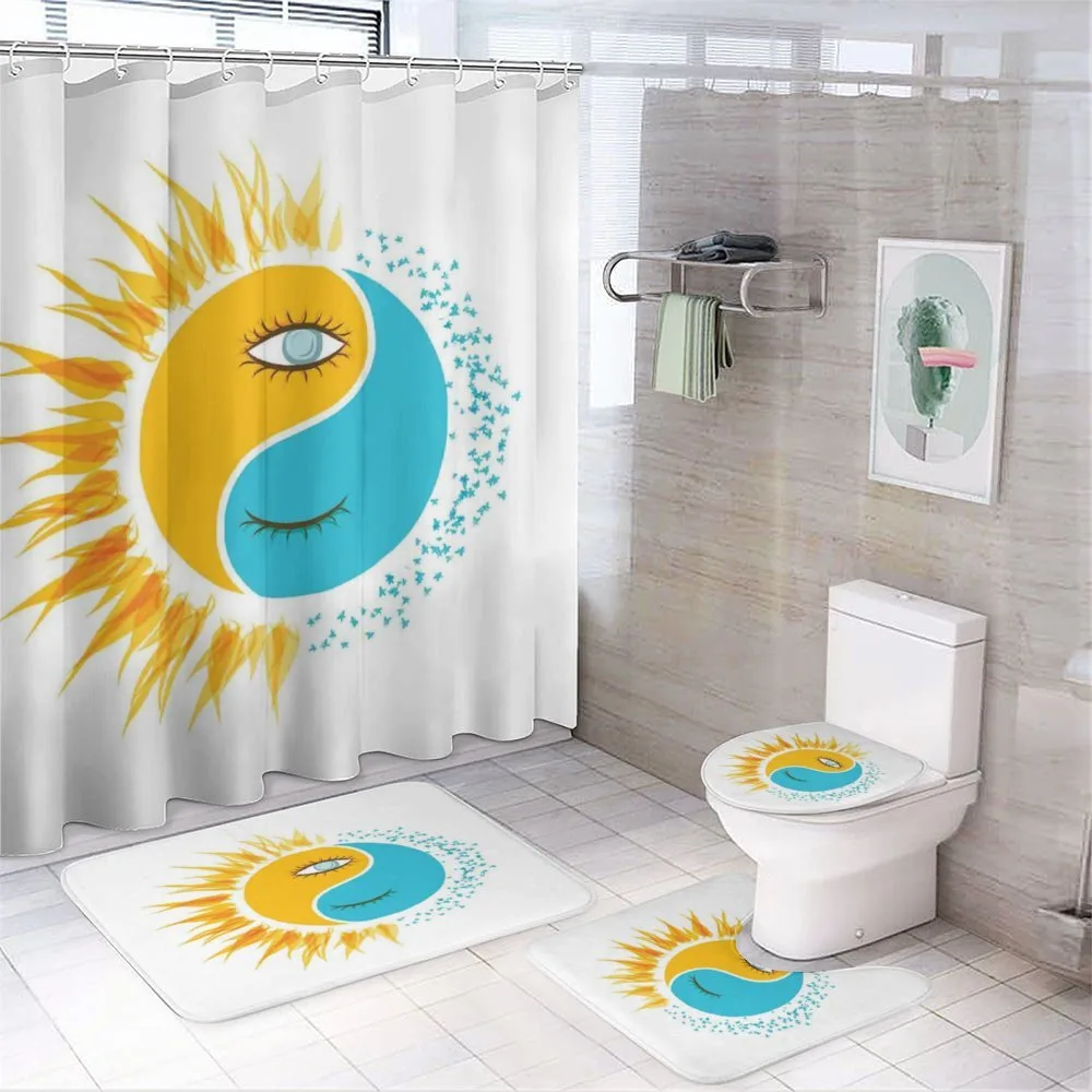 Day and Night Sun Moon — 4-Piece Bathroom Set preview
