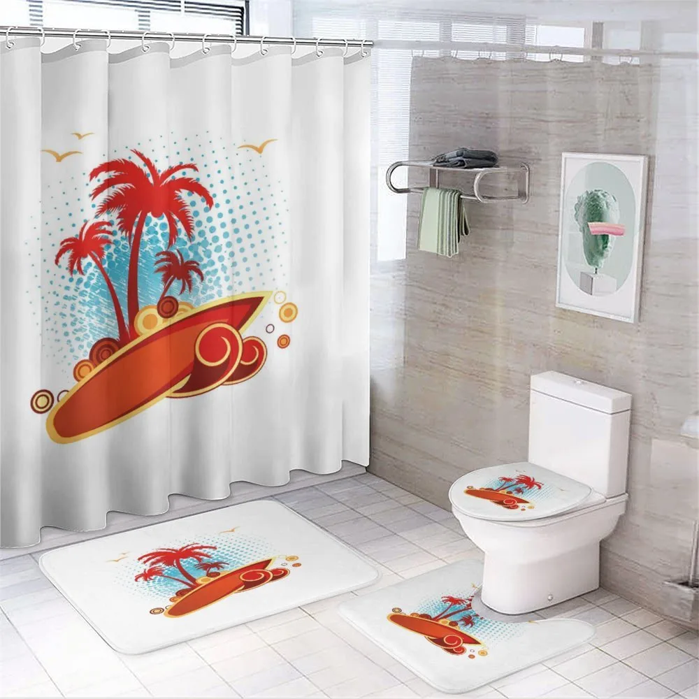 Exotic Halftone Backdrop — 4-Piece Bathroom Set preview