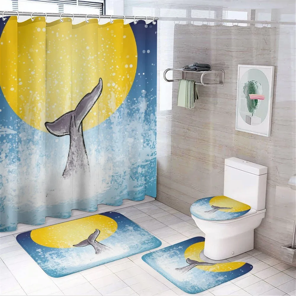 Fish Tail Ocean Full Moon — 4-Piece Bathroom Set preview