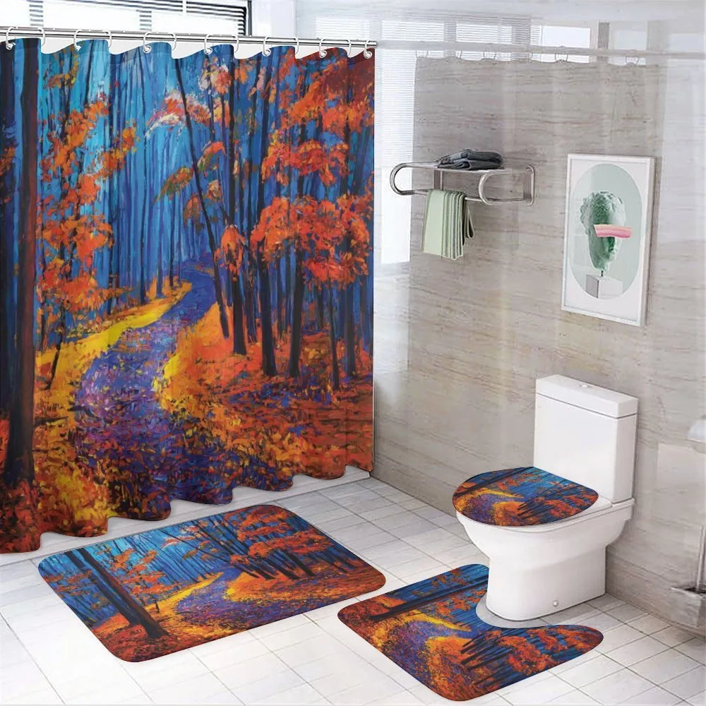 Forest in Fall Season — 4-Piece Bathroom Set preview
