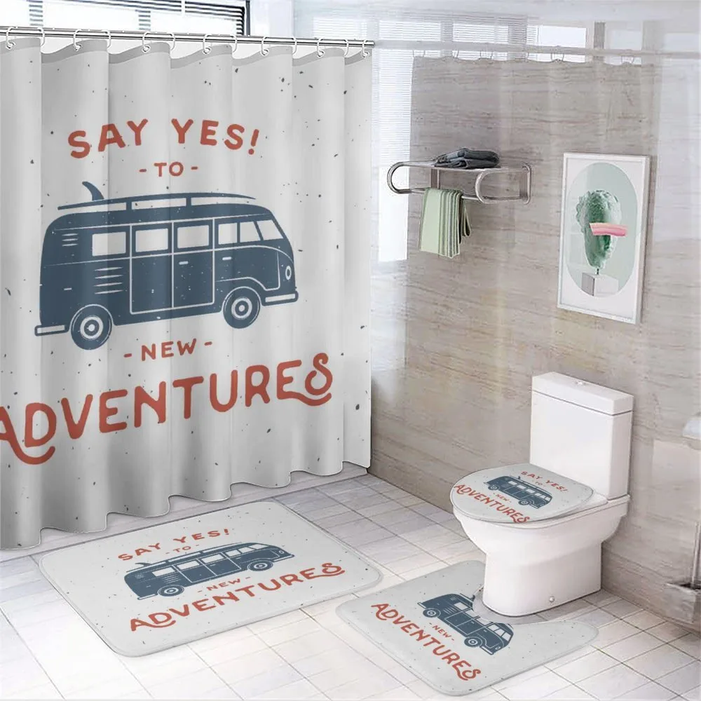 Hippie Life Blue — 4-Piece Bathroom Set preview