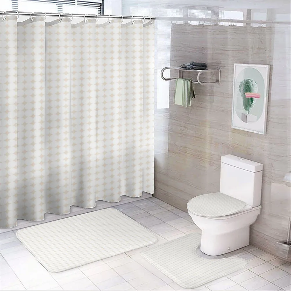 Pastel Simple Shapes — 4-Piece Bathroom Set preview