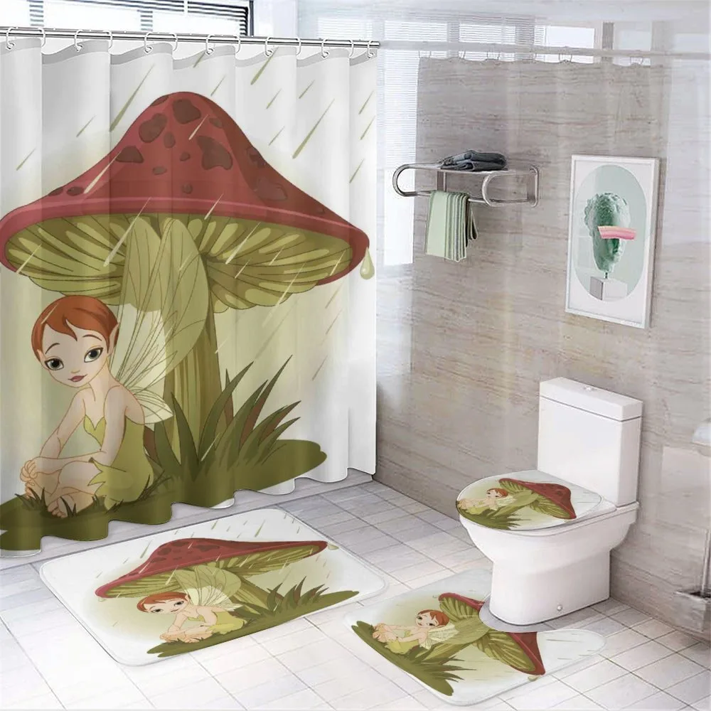 Rain Under Mushroom — 4-Piece Bathroom Set preview