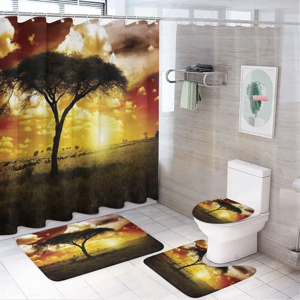 Sunset in Safari Animal — 4-Piece Bathroom Set preview